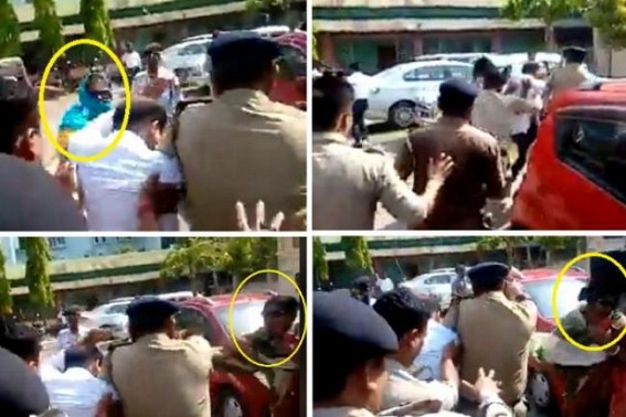 BJP, RSS’s barbaric attack on media : BJP Mohila Morcha activists attacked arrested journalist Shaikat Talapatra in court before Police BJP, RSS’s barbaric attack on media : BJP Mohila Morcha activists attacked arrested journalist Shaikat Talapatra in court before Police